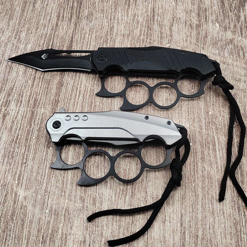 ZH005 Trench Knife Folder Spring Assist Knuckle Knife