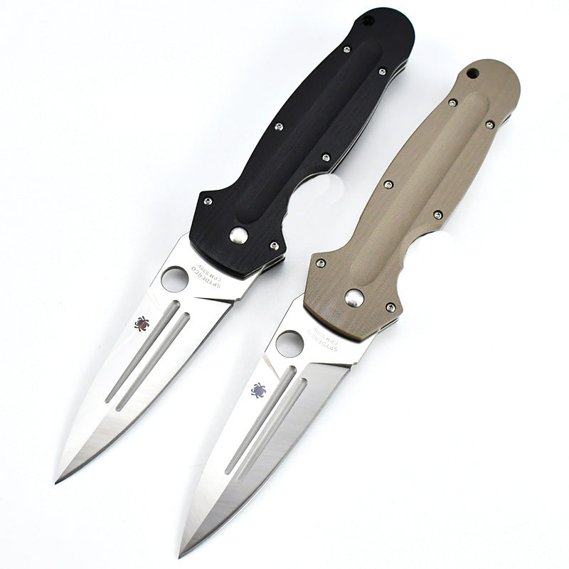 DJ049 Spyderco Vallotton Sub-Hilt C149GP – 3.7" CPM S30V Folding Knife