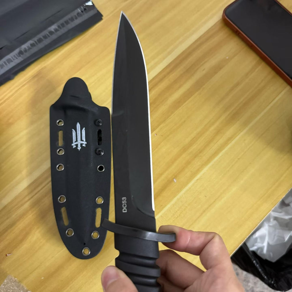 DJ028 Ukrainian Alpha Special Forces Outdoor Knife – Armor-Piercing Tip / Spear Point