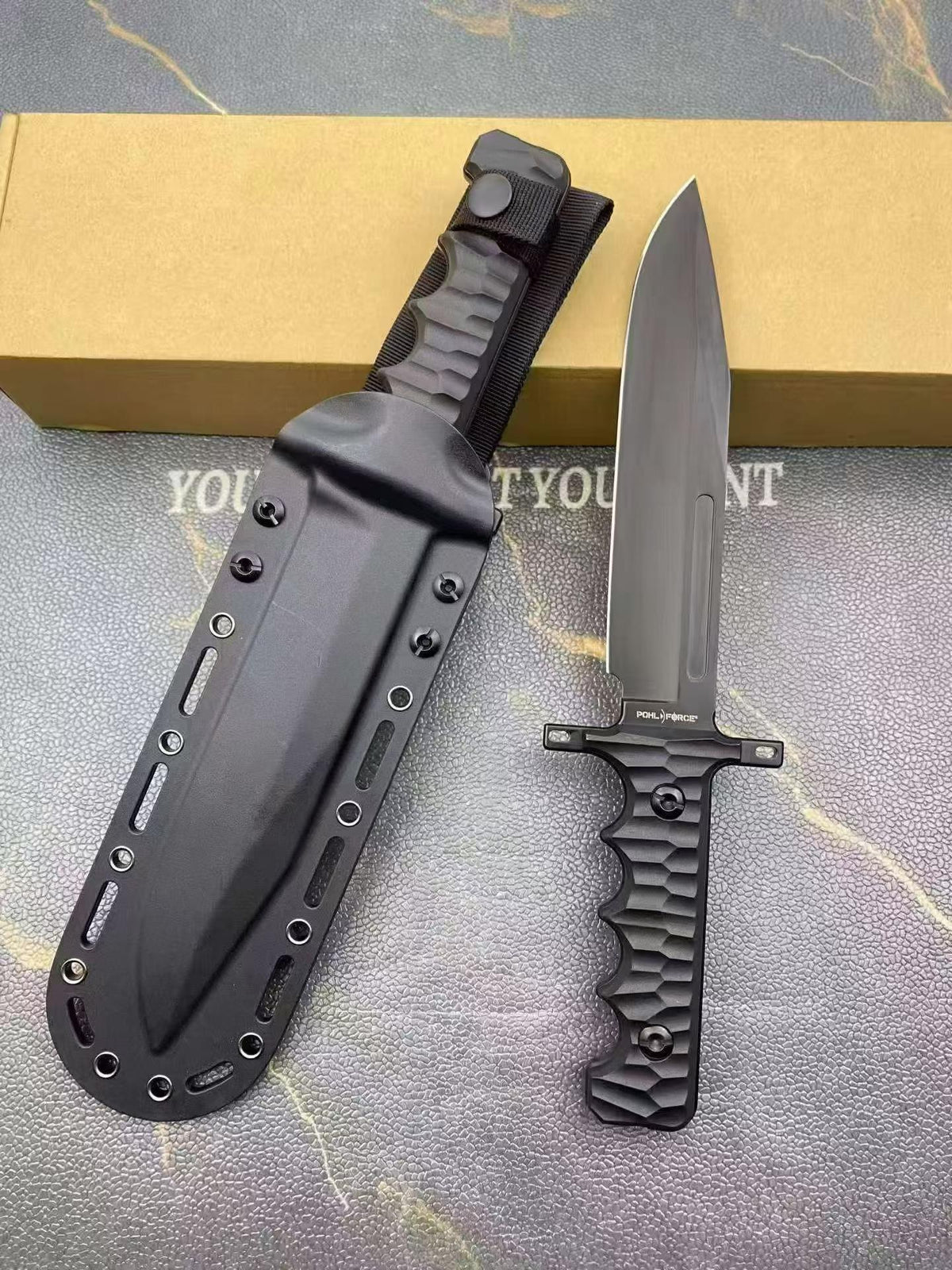 DJ029 POHL FORCE Quebec Two Outdoor Fixed-Blade Knife