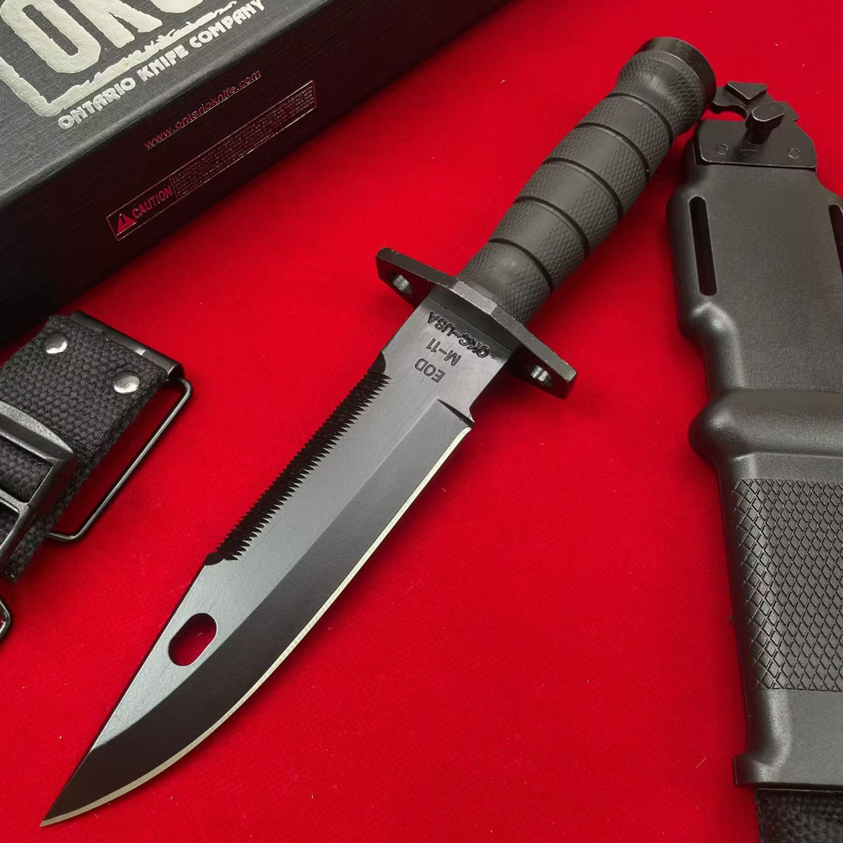DJ036 Ontario M11 Black Tactical Knife