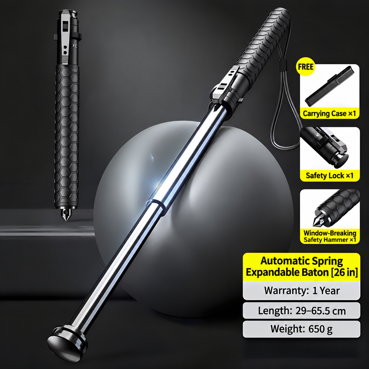 SG001 AUTO BATON SELF DEFENSE TOOL