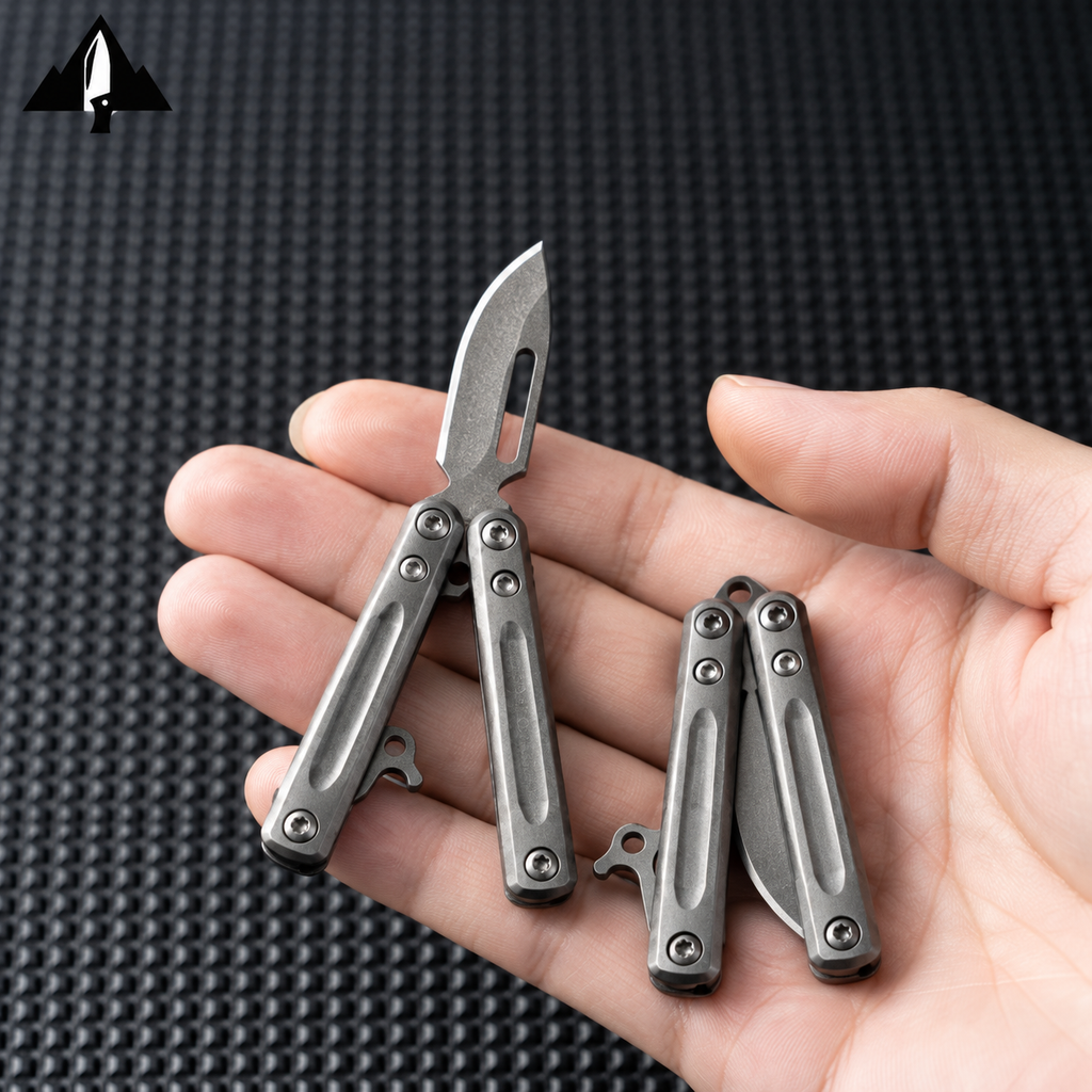 ZD009 Titanize Mini Butterfly Knife Keychain