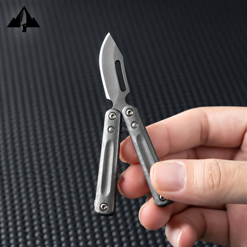 ZD009 Titanize Mini Butterfly Knife Keychain