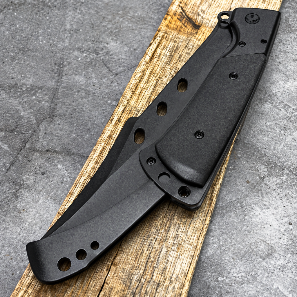 ZD011 10.5" Large Folding Knife with Rosewood Handle