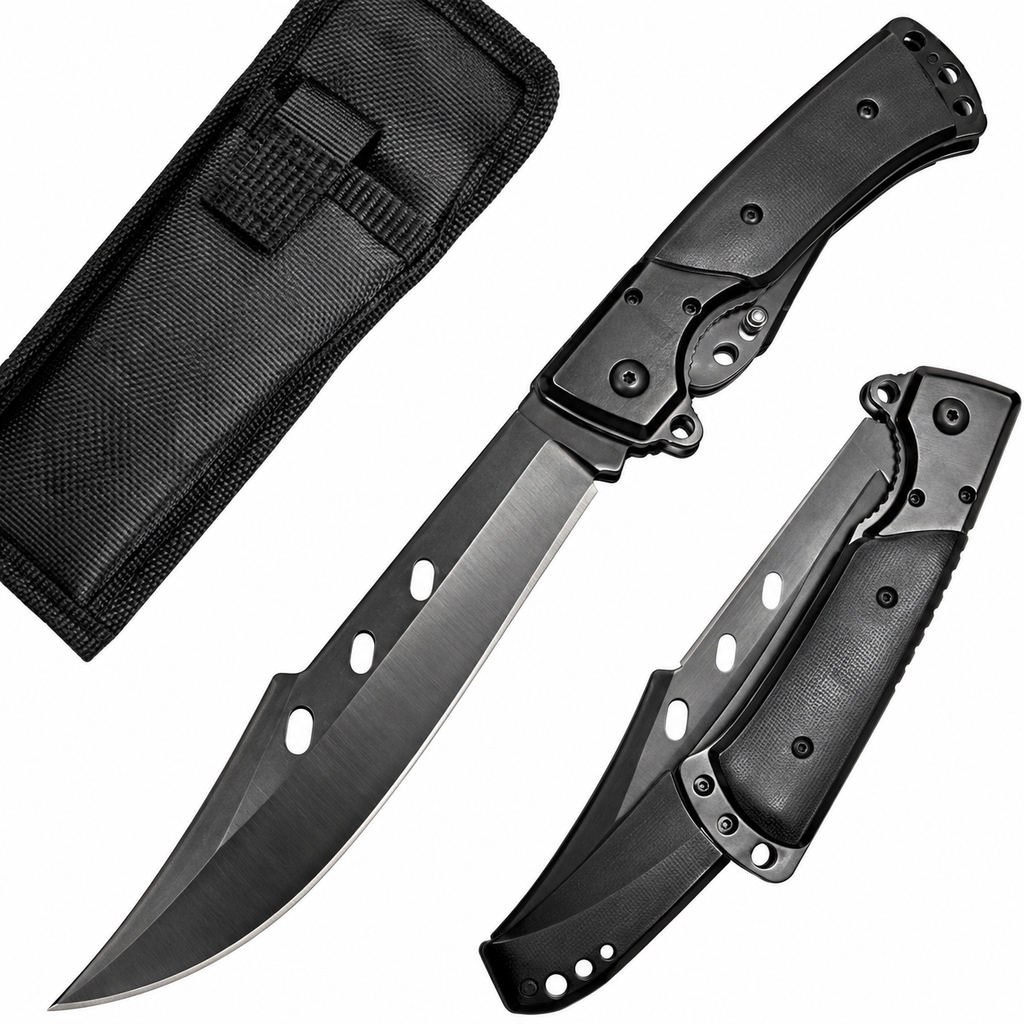 ZD011 10.5" Large Folding Knife with Rosewood Handle