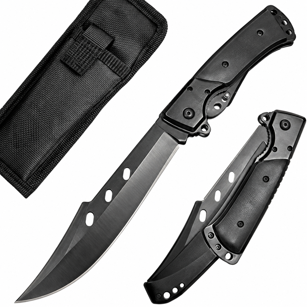 ZD011 10.5" Large Folding Knife with Rosewood Handle