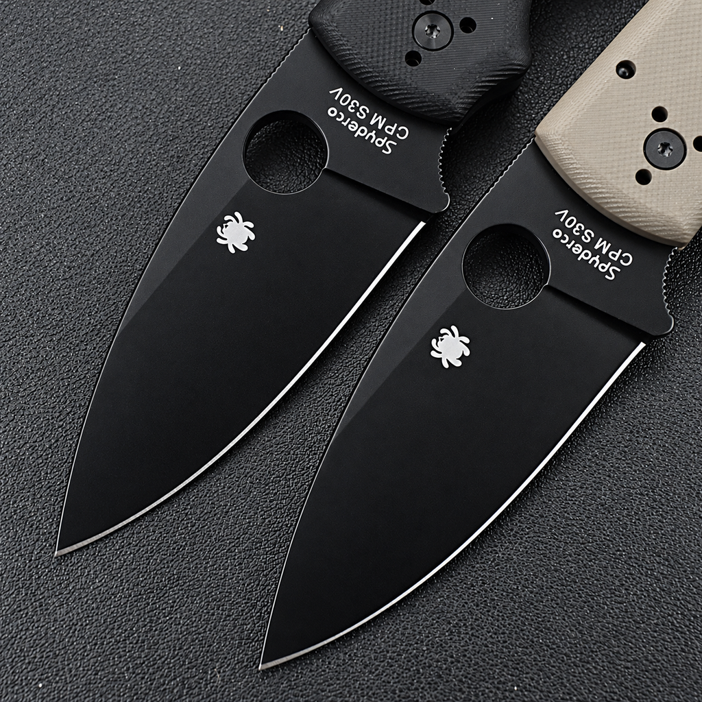 DJ050 Spyderco Shaman Folding Knife C229GP 卡其黑 黑黑