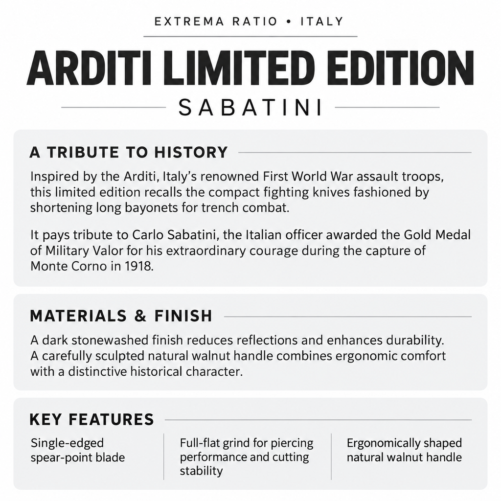 DJ019  Extrema Ratio ARDITI LIMITED EDITION Sabatini