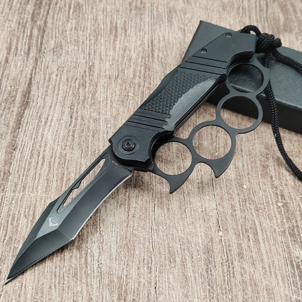 ZH005 Trench Knife Folder Spring Assist Knuckle Knife