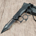 ZH005 Trench Knife Folder Spring Assist Knuckle Knife